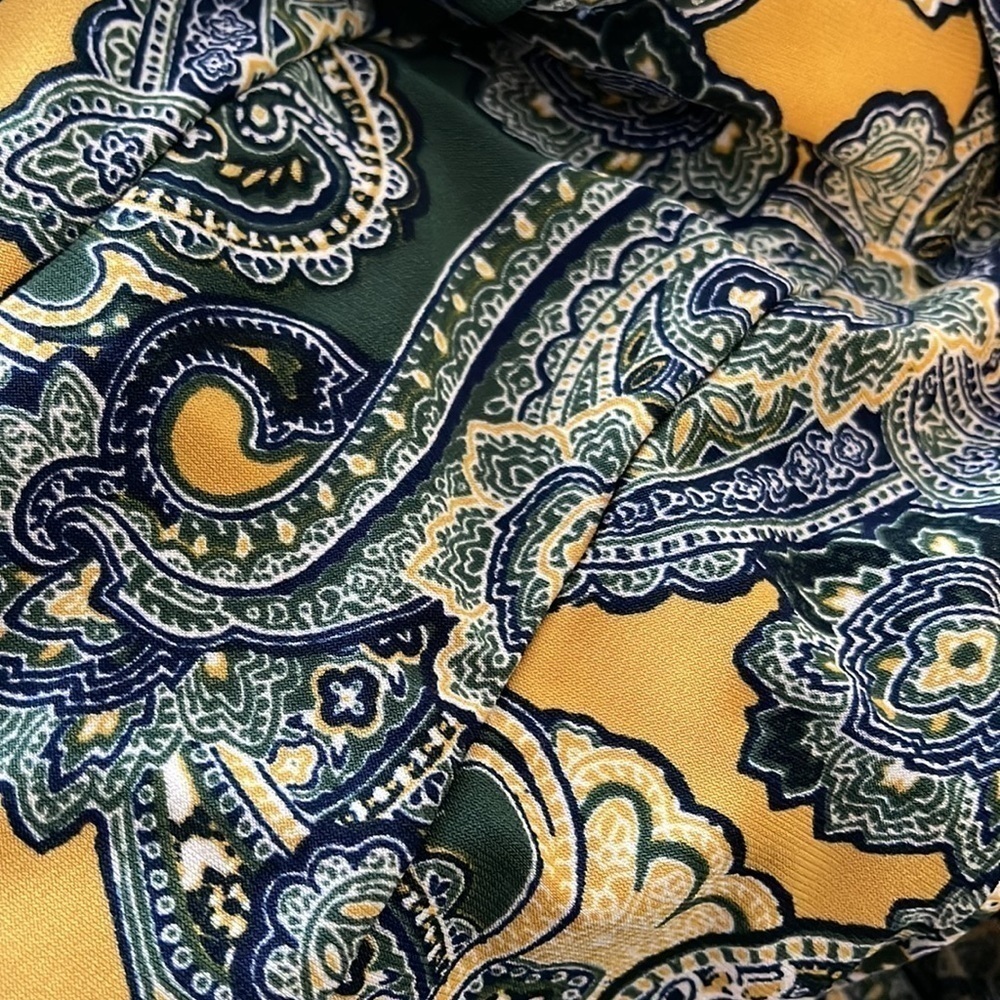 Roz & Ali Front Zip Long Sleeve Paisley Blouse l SIZE PXL - Picture 6 of 6